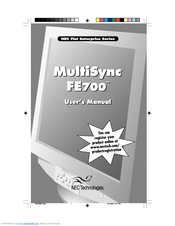 NEC FE700E User Manual
