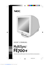 Nec MultiSync FE700+ Manuals | ManualsLib