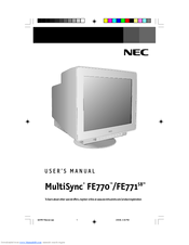 Nec MultiSync FE770 User Manual