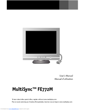 NEC MultiSync FE772M User Manual
