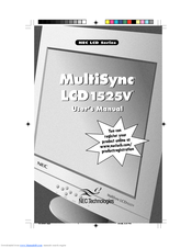 NEC NEC MultiSync LCD1525V  LCD1525V LCD1525V User Manual