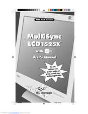 NEC L1525XG User Manual