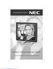 NEC MultiSync LCD1565 User Manual