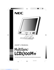 NEC MultiSync LCD1700M+ User Manual