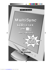 NEC MultiSync LCD1810X User Manual