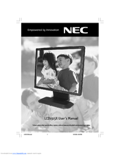 NEC LCD1915X User Manual