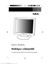 NEC LCD1920NX BK - MultiSync - 19