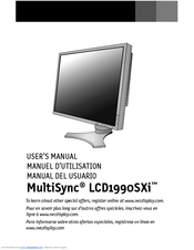 NEC LCD1990SXi BK MultiSync -LCD User Manual