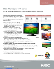 NEC MULTISYNC PA231W MONITOR 