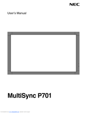 NEC P701-R User Manual