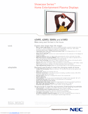 NEC PX-42XR3A Specifications