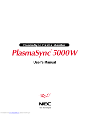 NEC PlasmaSync 5000W User Manual