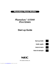 NEC PlasmaSync PX-61XM4A Startup Manual
