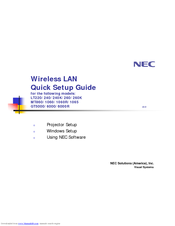 NEC MT1060R - XGA LCD Projector Network Setup Manual