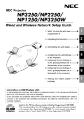 NEC NP1250 Series Network Setup Manual