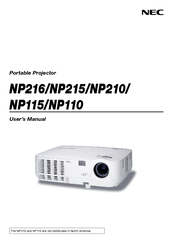 Nec Np215 Series Manuals Manualslib
