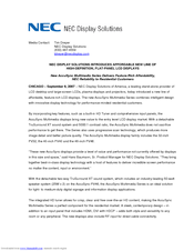 NEC AccuSync PV46 Reference Manual