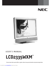 NEC LCD2335WXM040705 User Manual