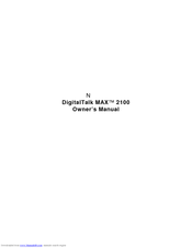 NEC DigitalTalk MAX 2100 Owner's Manual