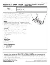 NEC LT280 - XGA LCD Projector Technical Data Sheet