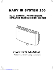 Nady Systems IR-200 User Manual