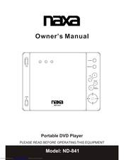 Naxa ND-841 Owner's Manual