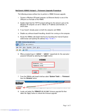 Netcomm HS960 Firmware Upgrade Procedure