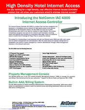Netcomm IAC4000 Specifications