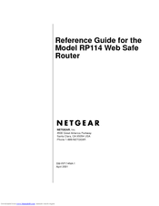 Netgear RP114 Reference Manual
