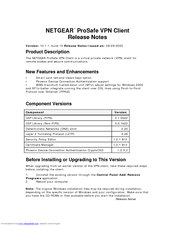 Netgear VPN Release Note