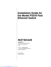 Netgear FS516NA Installation Manual