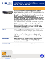 Netgear FSM7226RS - ProSafe Switch - Stackable Datasheet