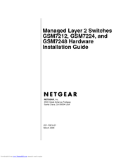 Netgear GSM7212NA Hardware Installation Manual