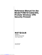Netgear ProSafe FVM318 Reference Manual