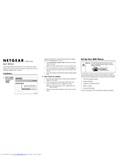Netgear SPH101 - Skype WiFi Phone Wireless VoIP Installation Manual