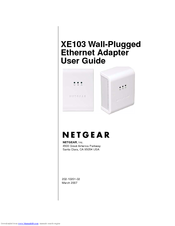 Netgear XE103G - 85 Mbps Powerline Network Adapter User Manual