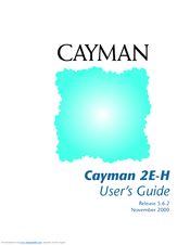 Cayman Systems 2E-H User Manual