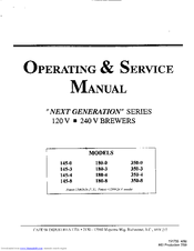Cafe 98 145-4 Operating & Service Manual