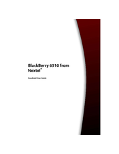 Nextel BlackBerry 6510 User Manual