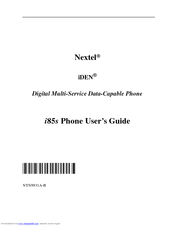 Motorola i85s User Manual