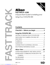 Nikon Coolpix 300 Quick Start Manual