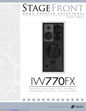 Niles StageFront Home Theater Solutions IW770FX Datasheet