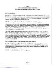 Niles IRD-8 Operating Instructions Manual