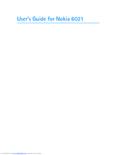 Nokia 6021 - Cell Phone 3.3 MB User Manual