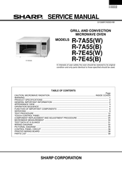Sharp R-7A55W Service Manual