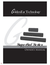 GoldenEar Technology SuperSat 3C Owner's Manual