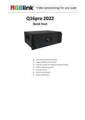 RGBlink Q16pro2022 Quick Start Manual