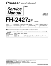 Pioneer FH-2427ZF X1H/UC Service Manual