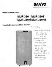 Sanyo MLR-350T Instruction Manual
