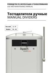 Apach BAKERY Line ST A 20 Use And Maintenance Manual